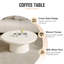 80 cm Round Cream White Coffee Table