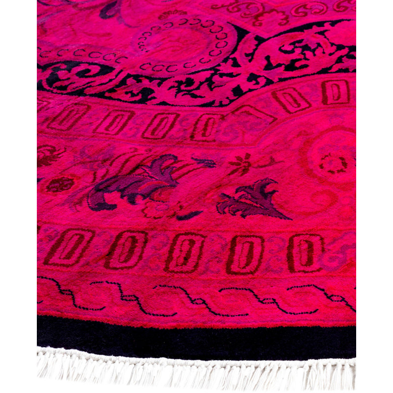 Overdyed One-of-a-Kind 8' 1" x 8' 1" Hand Knotted Area Rug