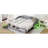 Twin Xl Size Gray Daybed With Extendable Function, Led And Two Storage Drawers, Pine Wood Structure Upholstered To King Gray, Improves Room Utility-1797870771