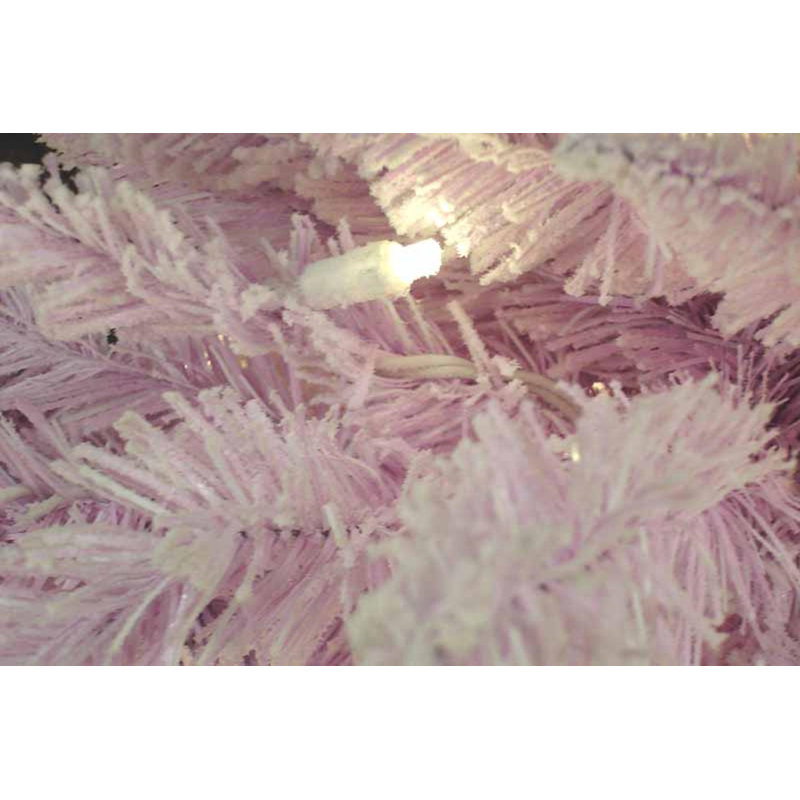 Pre-Lit Frosted Artificial Christmas Wreath - 48-Inch Clear Lights