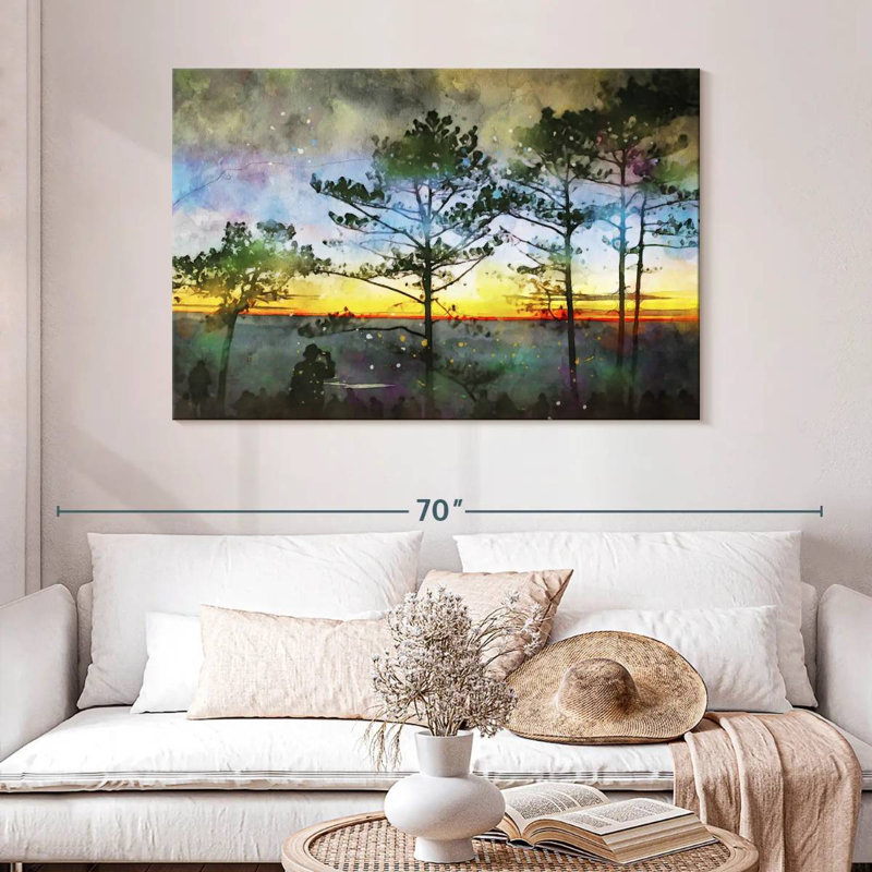 Alvord flamboyant au coucher du soleil, H 32 po x l 48 po