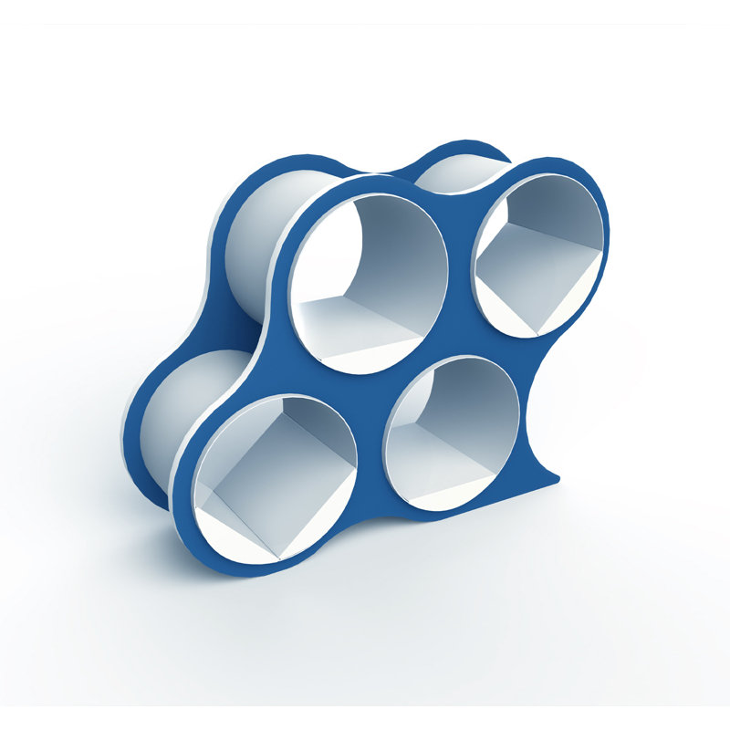Bibliothèque géométrique BOLLA Pop, 4 tablettes, Bleu arctique