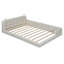 Lit plateforme tapissier avec 2 lampes de lecture