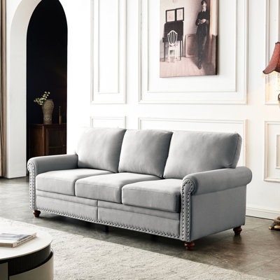 Comfortable With Grey Fabric And Storage Removable Structure