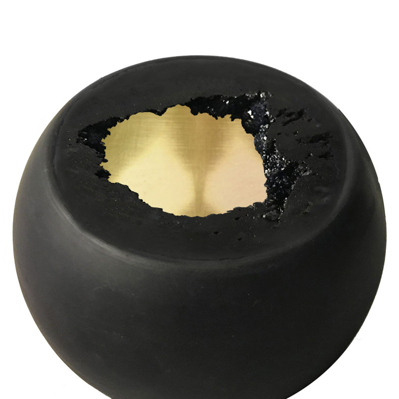 1 - Light Armed Sconce, Black/Brass, Brass