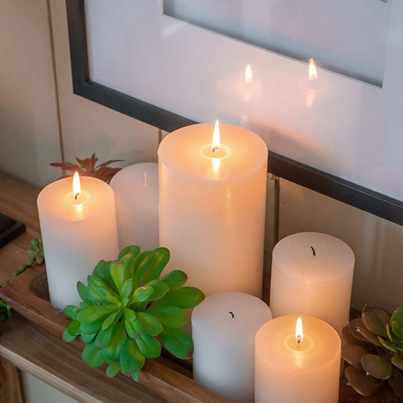 2PK Unscented Soy Wax Candle, Ivory