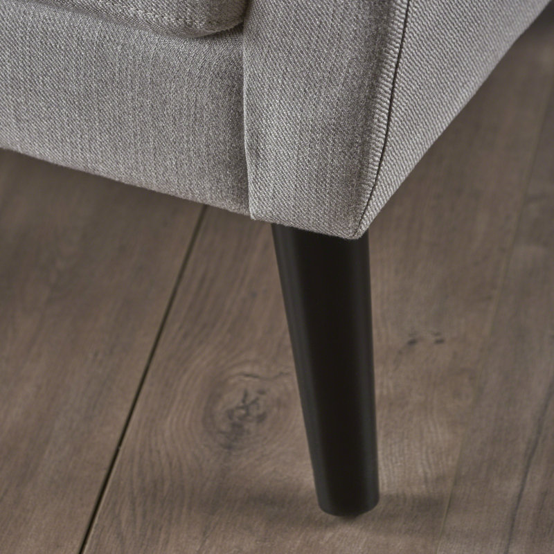 Celyn 78.74Cm Wide Tufted Polyester Armchair, Light Gray Polyester