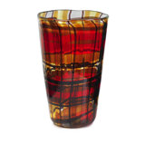 Tartan Glass Vase