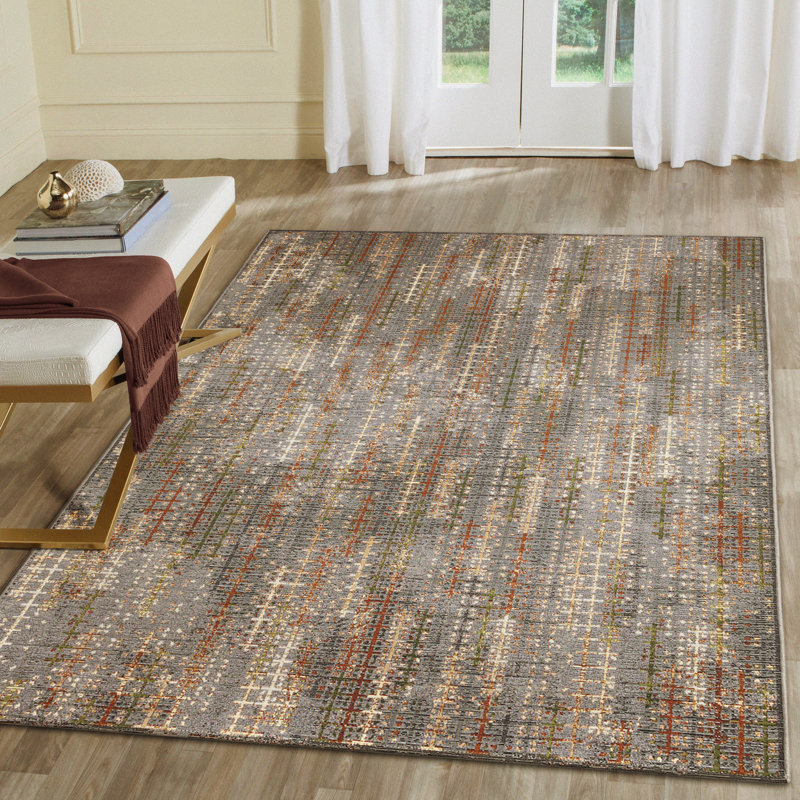 Joub Abstract Indoor / Outdoor Rug, Rectangle 7'10" x 9'10"