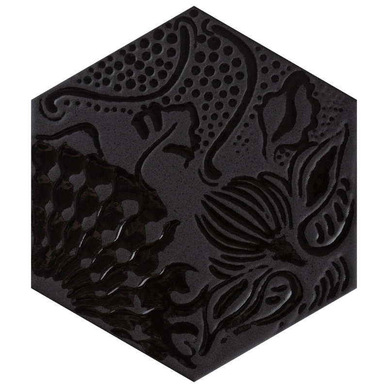 Carreau Merola Hex, Noir