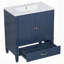 Ensemble de meuble-lavabo avec lavabo double, 2 armoires avec organisateurs de porte et 2 tiroirs pour un rangement amélioré et une conception moderne