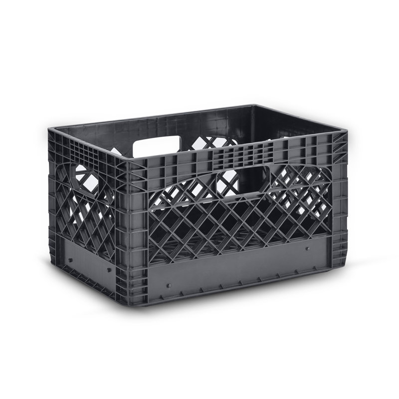 Caisse à lait en plastique robuste Juggernaut Storage 24QT, Noir, noir, noir, noir