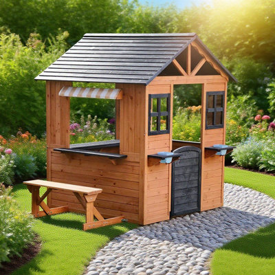 Kiddo RayGar 178cm W x 126cm D Indoor / Outdoor Wood Playhouse