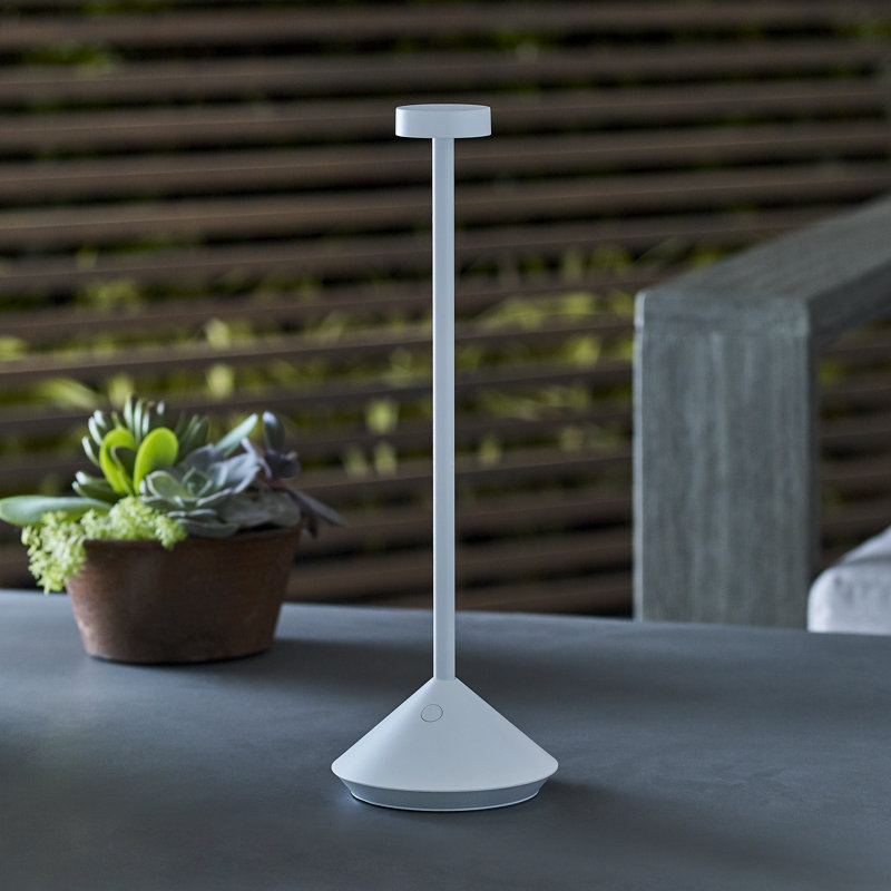 Moneta Accent Rechargeable Table Lamp, Matte White