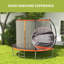 Trampoline de jardin rond avec enceinte sécuritaire Soozier