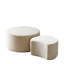 Ensemble de 2 tables basses emboîtables, tables d'appoint rembourrées pour le salon, table d'appoint avec repose-pieds en mousse moderne, sans assemblage-931559214