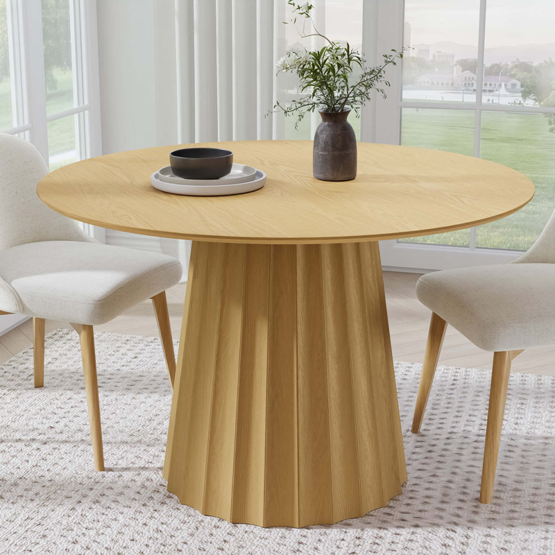 Table de salle à manger en bois massif, Chêne, H 30 po x L 46 po x l 46 po