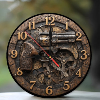 Horloge Steampunk avec revolver