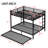 Metal Bunk Bed with Trundle, Black-114313891