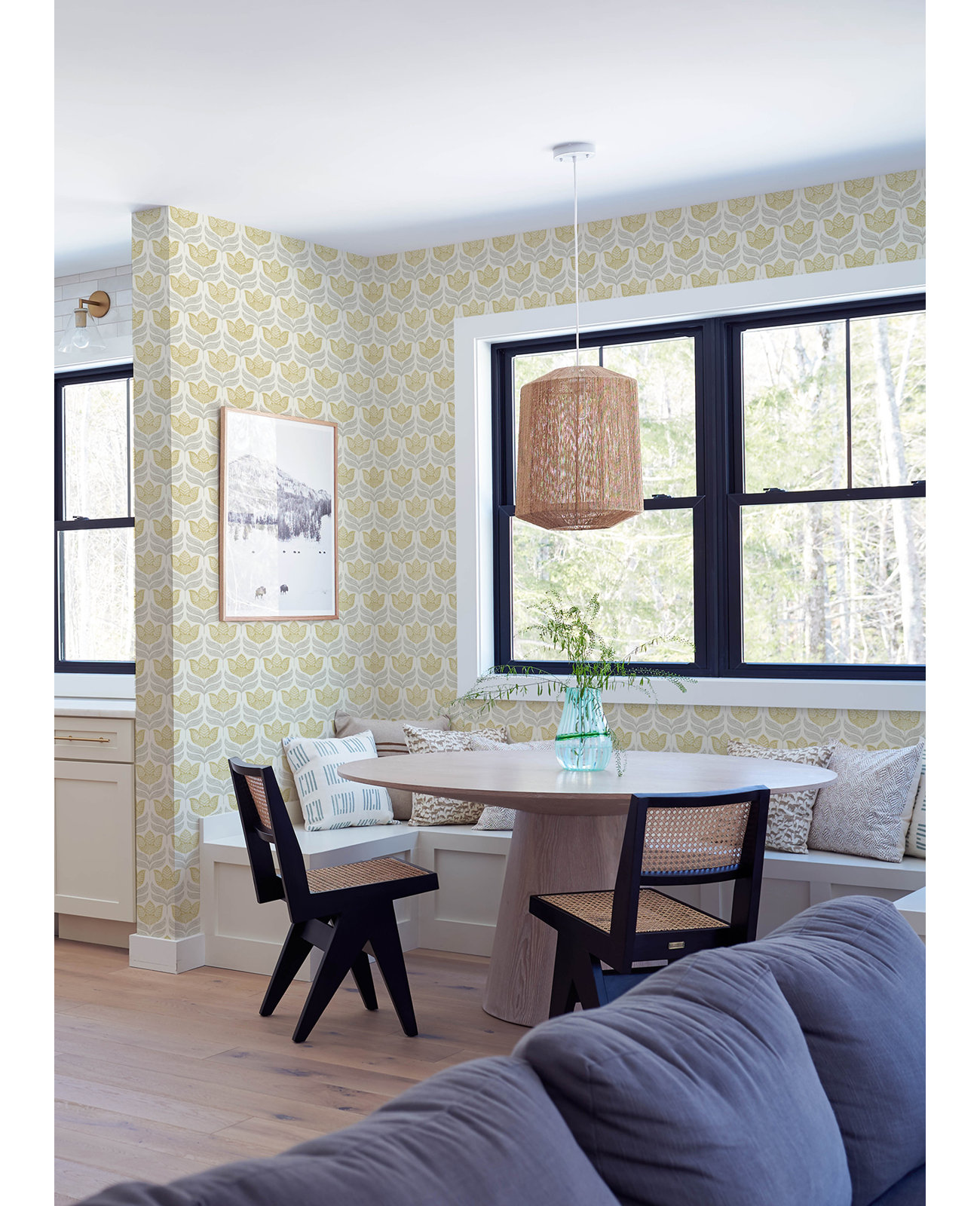 Floral Wallpaper, Yellow