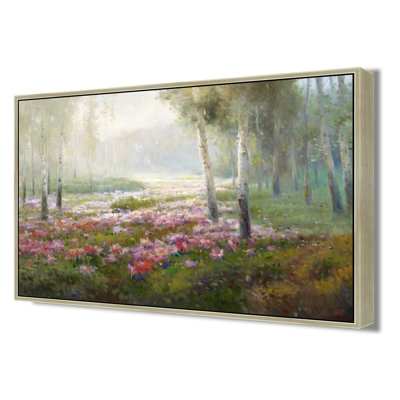 Dawn In The Birch Grove Print