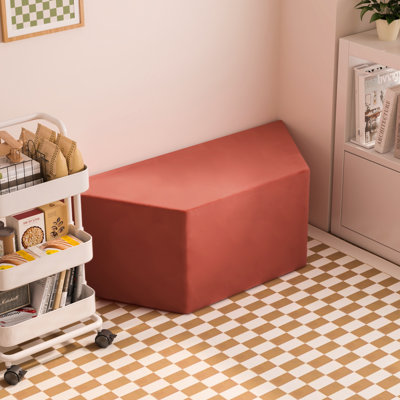 Geometric Trapezoid Velvet Interchangeable Ottoman