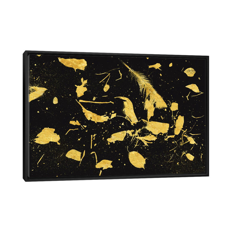 « gold poussiere i » par florent bodart, reproduction d’impression sur toile tendue, H 18 po x l 26 po x P 1,5 po