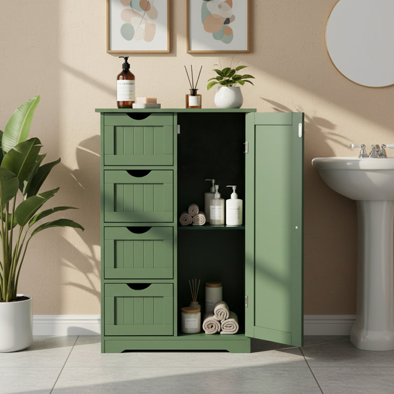 Armoire de rangement pour salle de bain Vintage Green