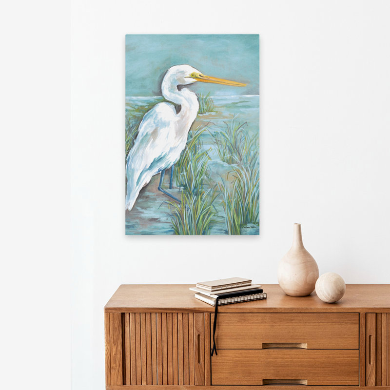 Aigrette - aigrette côtière, H 24 po x l 16 po
