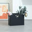 Porte-revues pliable, porte-classeur en similicuir au sol, utilisation bureau / maison - noir