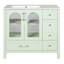Meuble-lavabo de 72 po avec portes en verre texturé gaufré, finition fraîche, style moderne, rangement intelligent, huit tiroirs, quatre comptoirs doubles, tablette réglable, charnières lisses, rails coulissants, s'adapte à tous les décors
