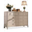 Meuble d'appoint en bois massif gris pâle