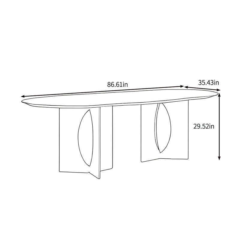 A selection of solid wood dining table, 29.52"H x 86.61"L x 35.43"W