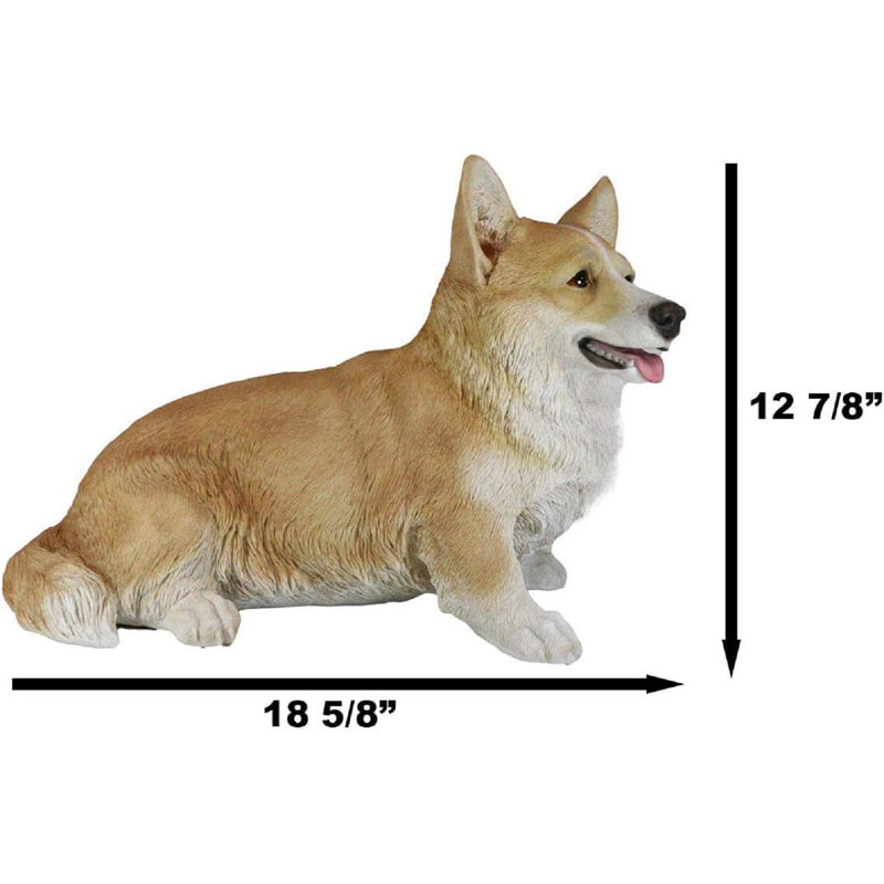 Statue de chiot Pembroke Welsh Corgi Gladstone