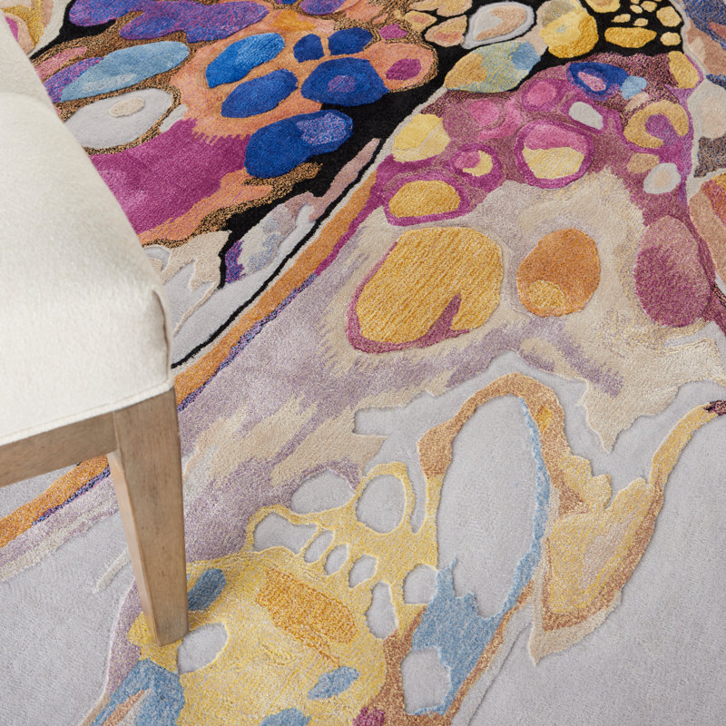 Abstract Area Rug, Rectangle 3'9" x 5'9"