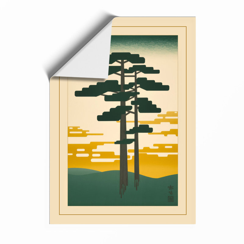 Solitary Pine Japandi - Print, Unframed, A1 - 84.1 x 59.4 cm