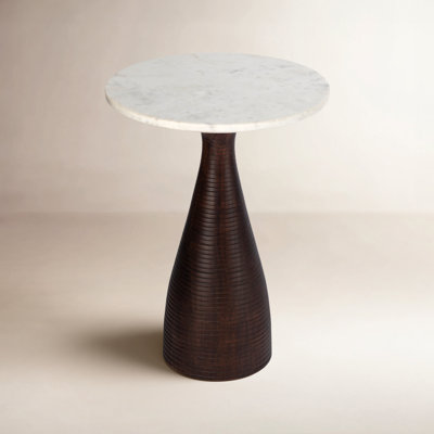 Axelle 16" Genuine Marble End Table