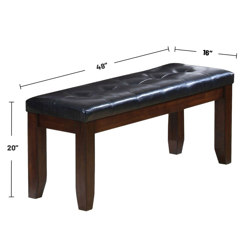 Faux Leather Upholstered Bench