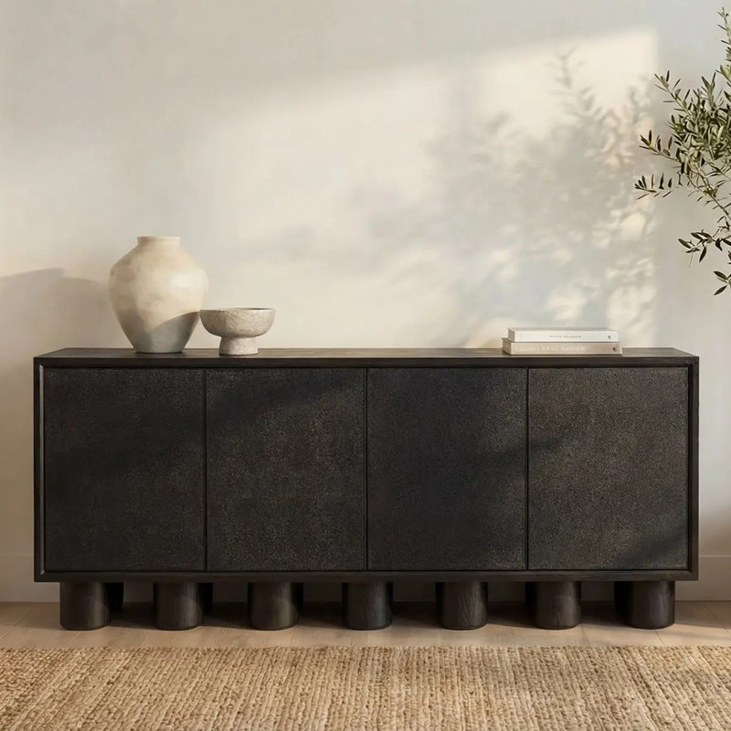 Buffet de 80 po Messer, Noir