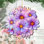 Ornements en bois de fleurs mauves par G. Debrekht