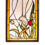 Tiffany Cat and Tulips Stained Glass Window