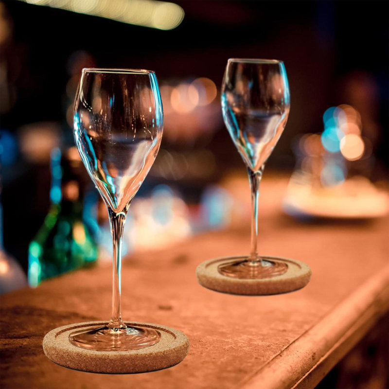 Sous-verres en liège pour boissons Ensemble de sous-verres en liège absorbants avec rebords de boissons réutilisables résistants à la chaleur extra épais, parfaits pour les tasses et les verres
