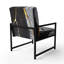 Crymble - Fauteuil d'appoint rembourré en marbre abstrait-958918357