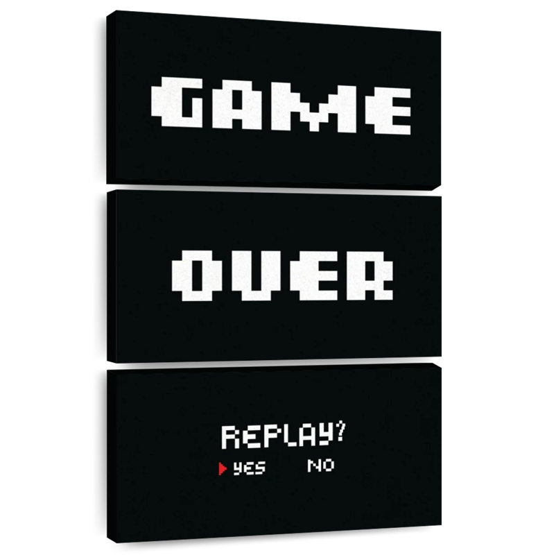 Kema Game Over Replay Wall Sign, 45" H x 28" W