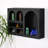 Colesen Modern Black Wall Shelf, 13.8 x 9.1 x 2.4 inches | 100% Solid Wood Construction, Multiple Shelves | Stylish Wall-Mounted Design for Home & Office | Durable, Elegant, and Functional Storage Solution