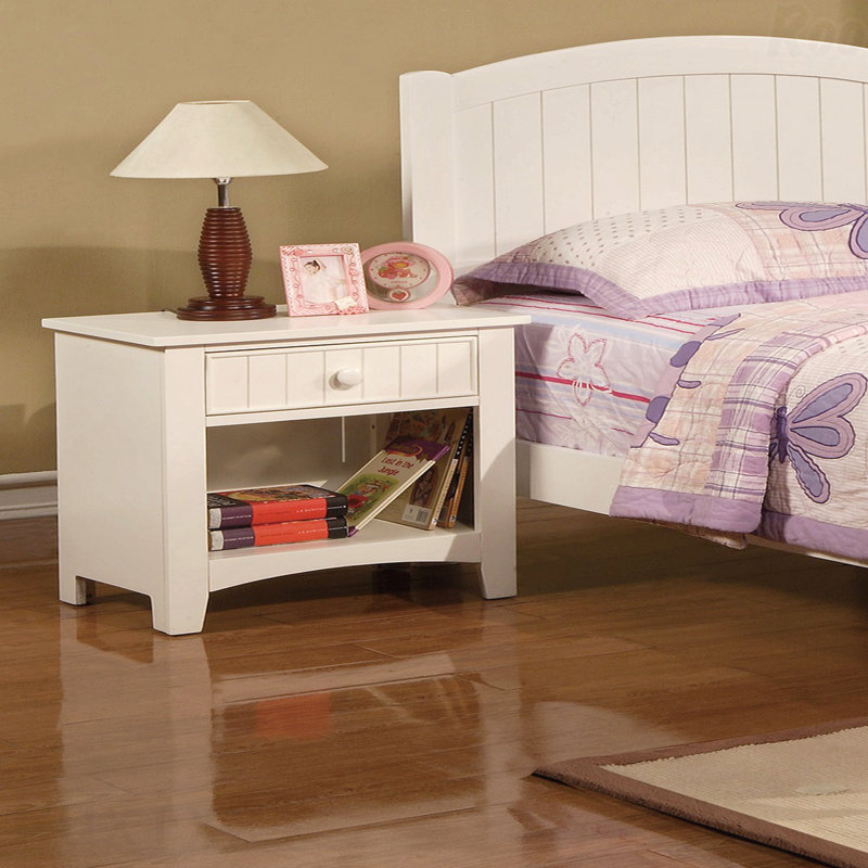 Table de chevet 2 tiroirs chêne foncé foncé, 1 pièce moderne en bois avec placage de pin et panneau de fibres à densité moyenne