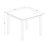 3 Piece Dining Room Furniture Set Contains a Square Kitchen Table and 2 Linen Fabric Dining Chairs, Linen White-290309564