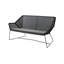 Breeze 60.7'' Wide Outdoor Wicker Loveseat with Cushion-56109758-55841230
