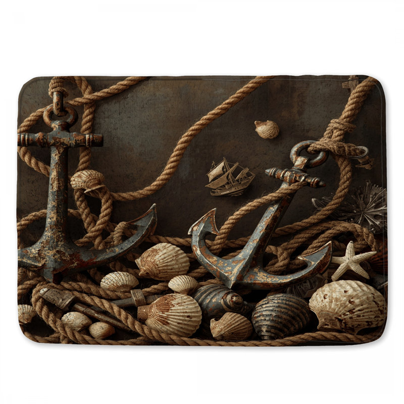 Tapis de bain Rope Anchor Shells, L 24 po x L 17 po