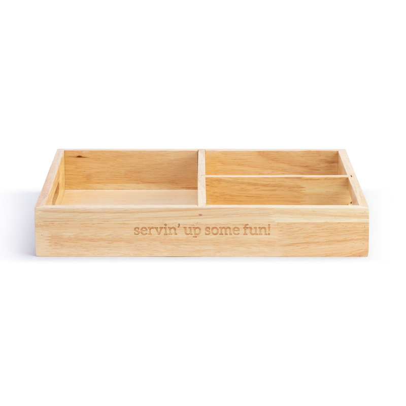 Latitude Run® Wood Divided Serving Dish